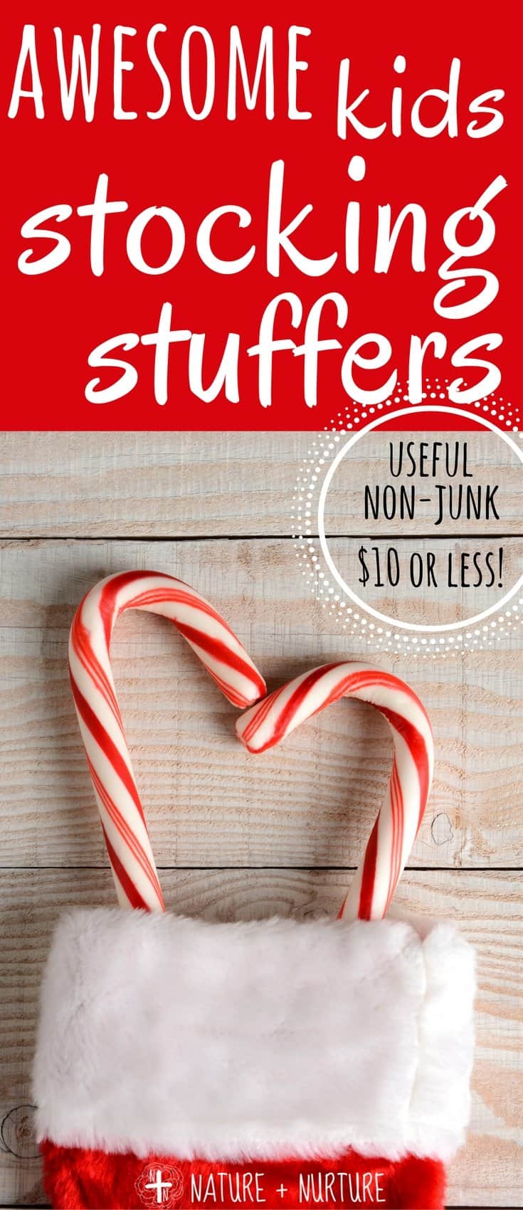 Stocking stuffer ideas for kids they will actually use can be difficult to come by. You'll love these ideas, and they all cost less than $10! #stockingstuffers #holidayideas #giftsforkids #stockings #christmas