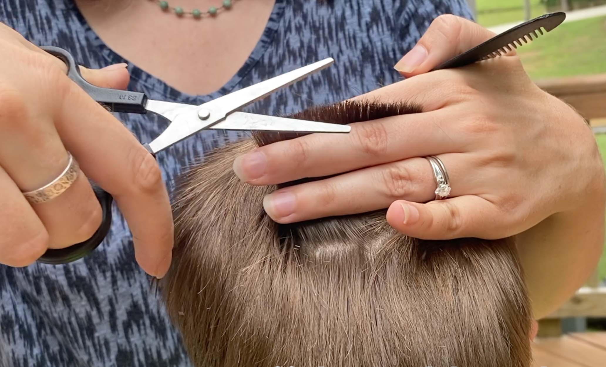 SCISSOR HAIRCUT TUTORIAL  HOW TO CUT BOYS HAIR AT HOME 