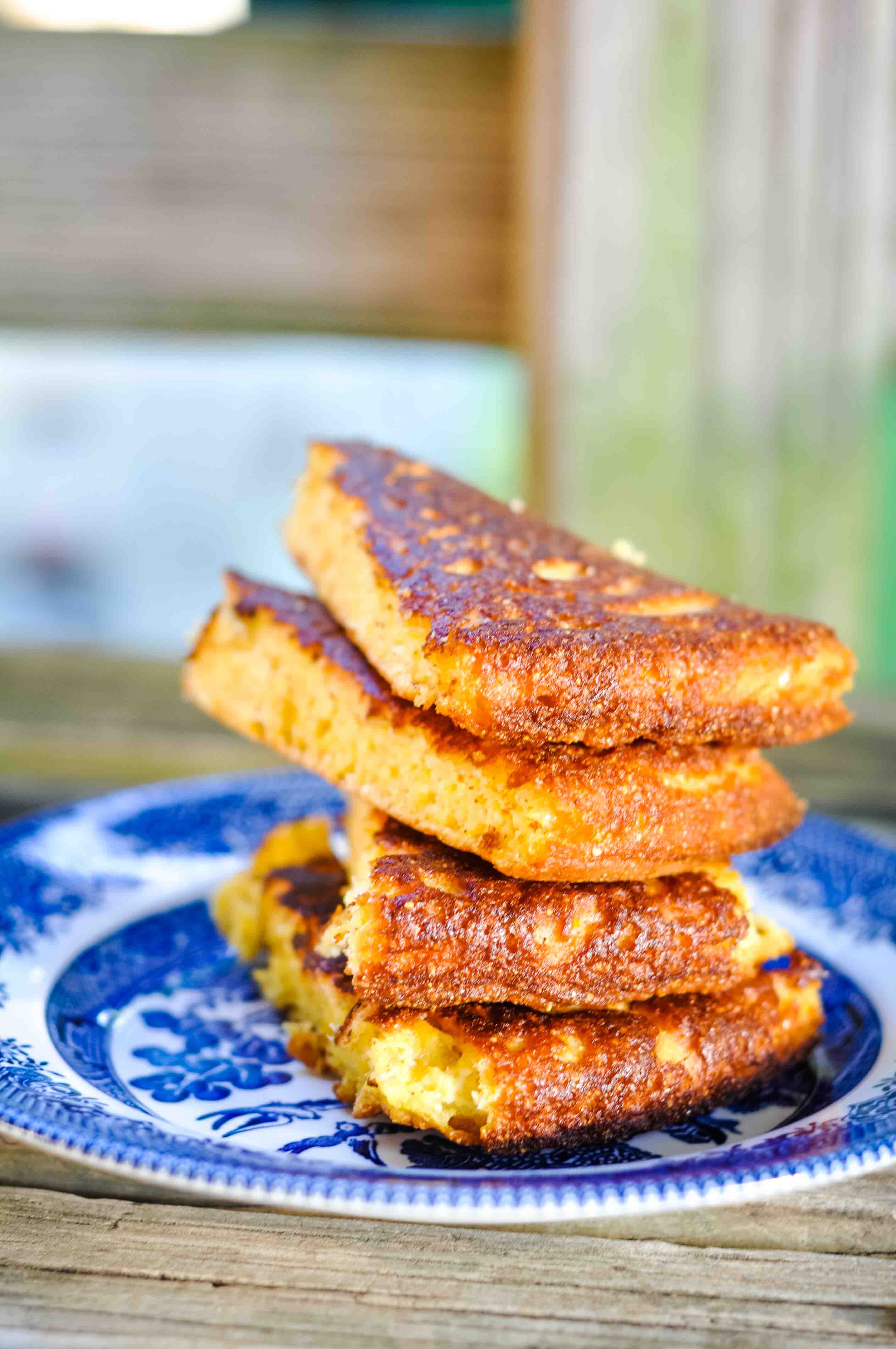 Crispy Fried Cornbread Recipe | Deporecipe.co