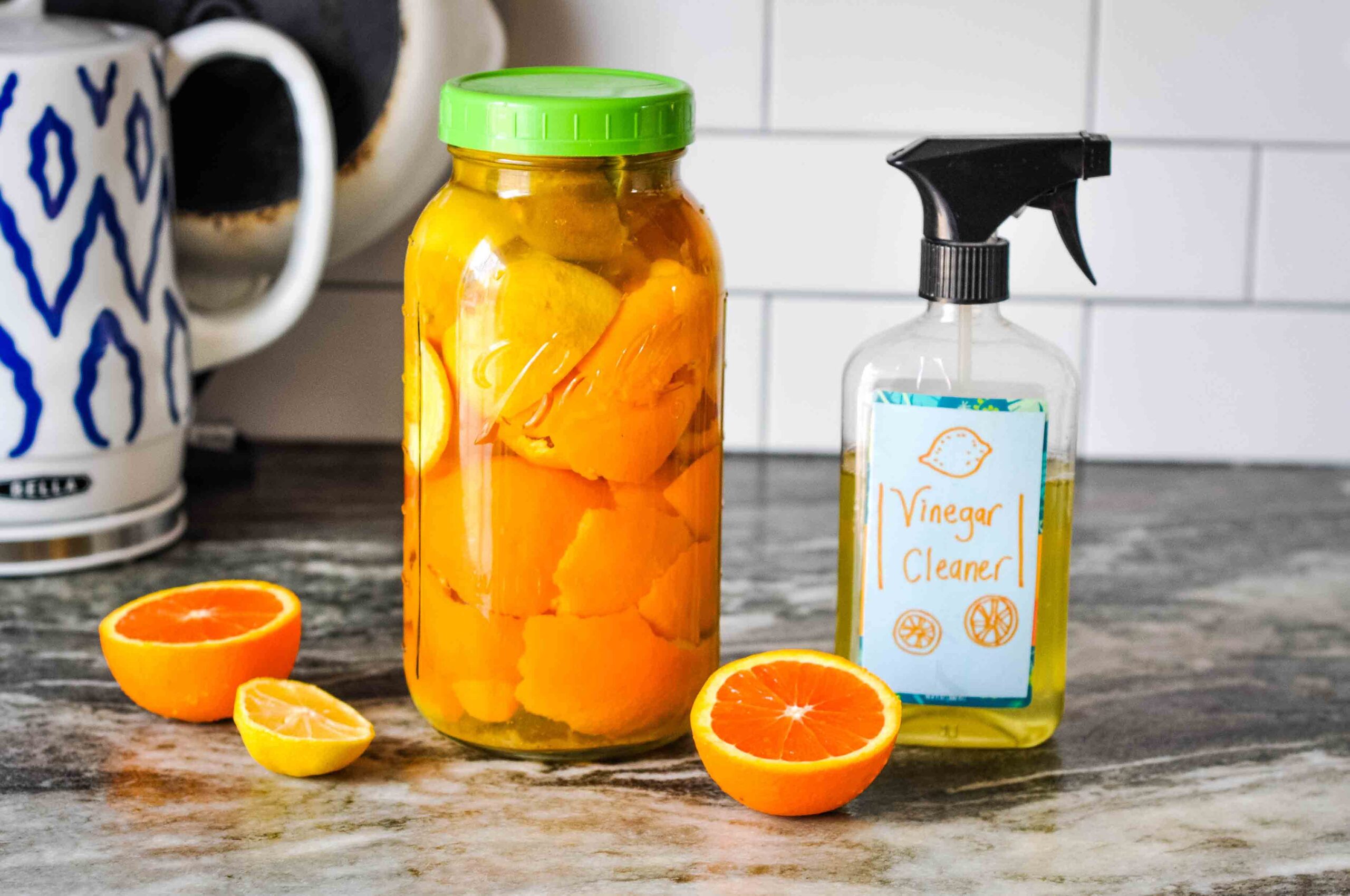 Homemade Citrus Vinegar Cleaner (smells so good and WORKS!)