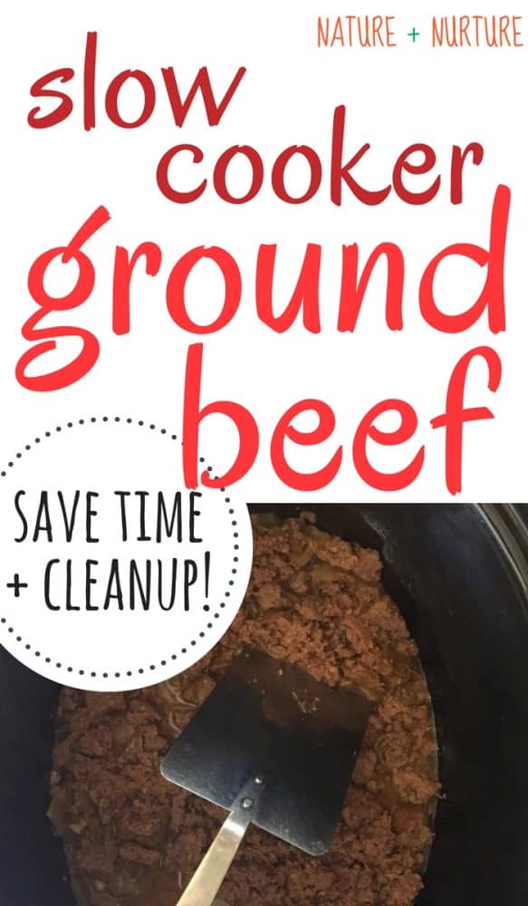 Slow Cooker Ground Beef - Save Time and Cleanup!