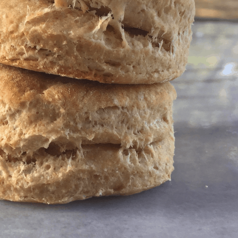 Homemade biscuits that are fluffy, soft, and buttery. A healthier version with no shortening and non-GMO flour that doesn't sacrifice flavor.