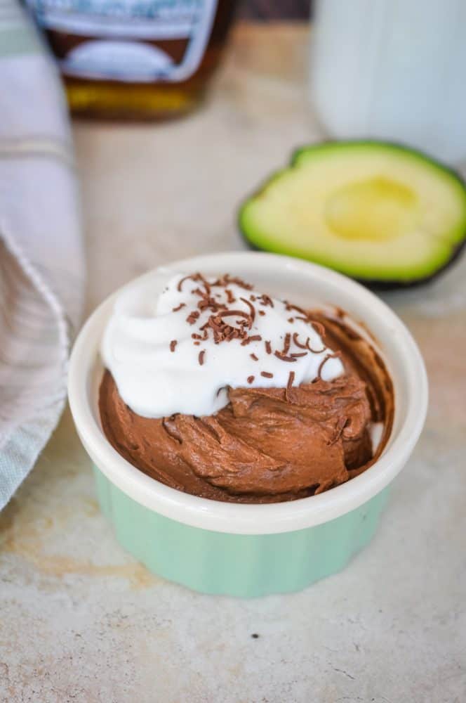 Chia Avocado Healthy Chocolate Mousse