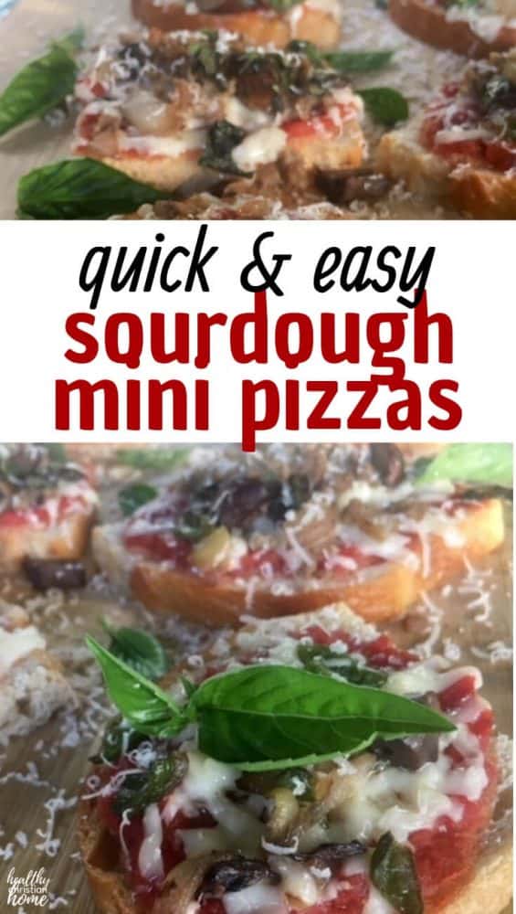 Homemade Mini Pizzas with Sourdough Bread: Quick, Easy, & Healthy