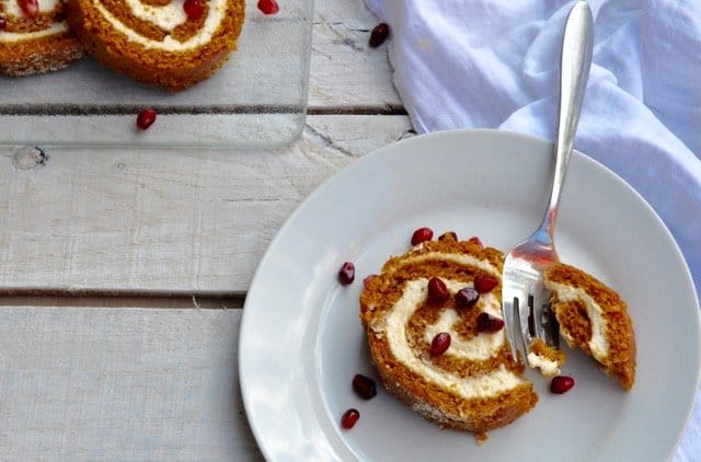 A lighter pumpkin roll with all the flavor but less sugar and fewer calories.