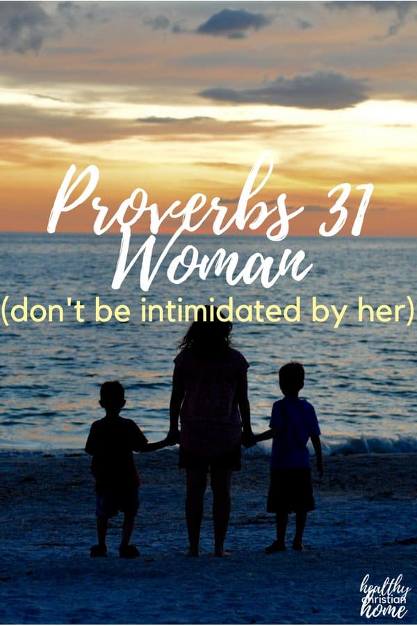 Proverbs 31 Woman on the beach with her kids.