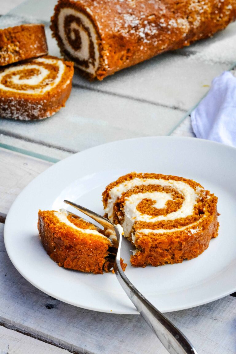 Grandma’s Pumpkin Roll, Lightened Up