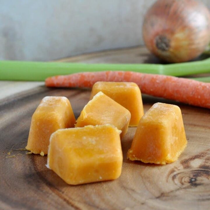 Homemade Bouillon Cubes from Stock Leftovers