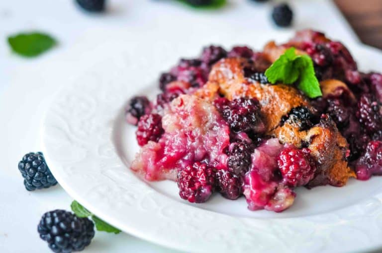 Old-Fashioned Blackberry “Easy Cobbler” (10 minute prep!)