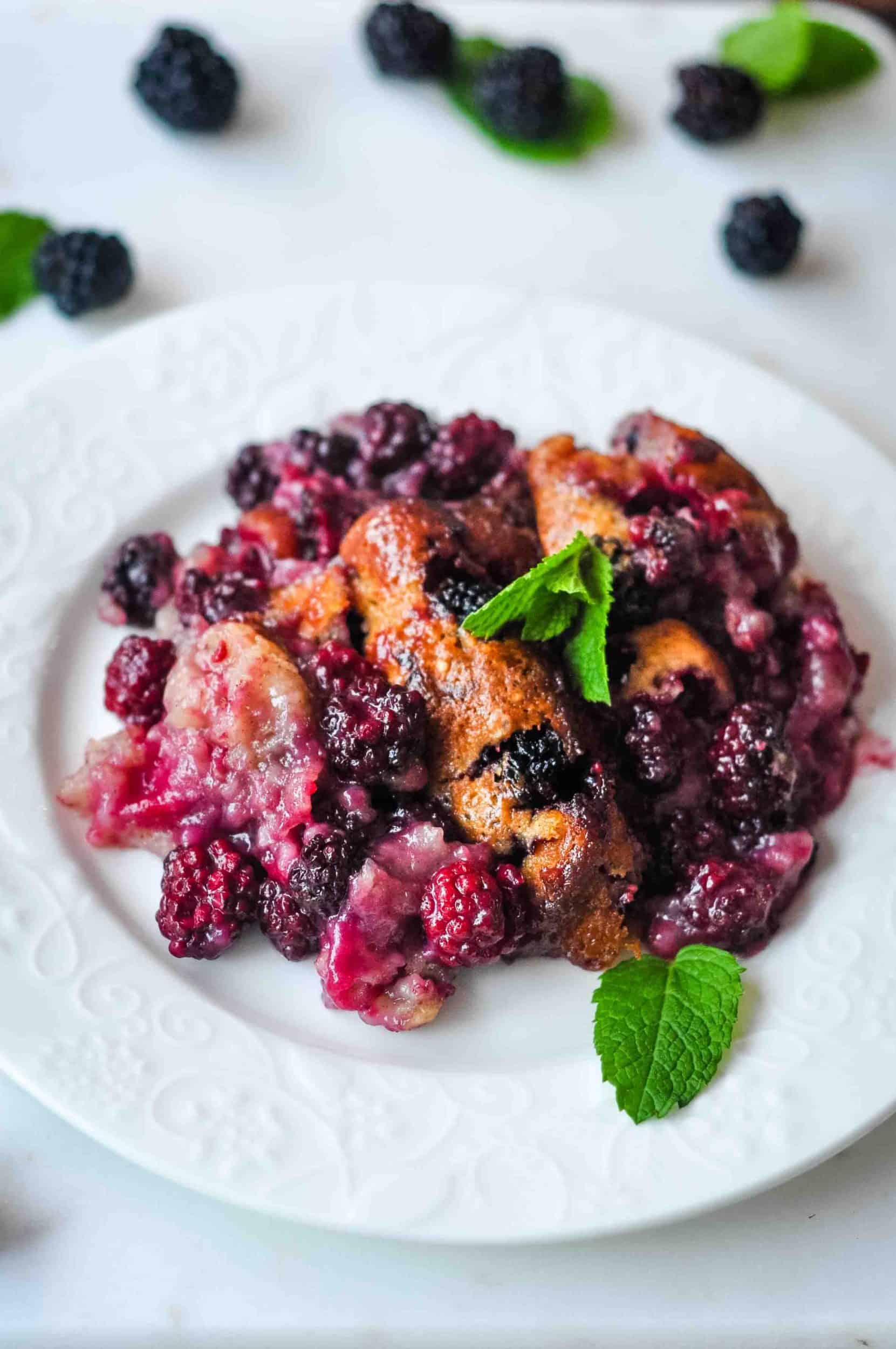 Old-Fashioned, Easy Blackberry Cobbler (10-minute prep!)