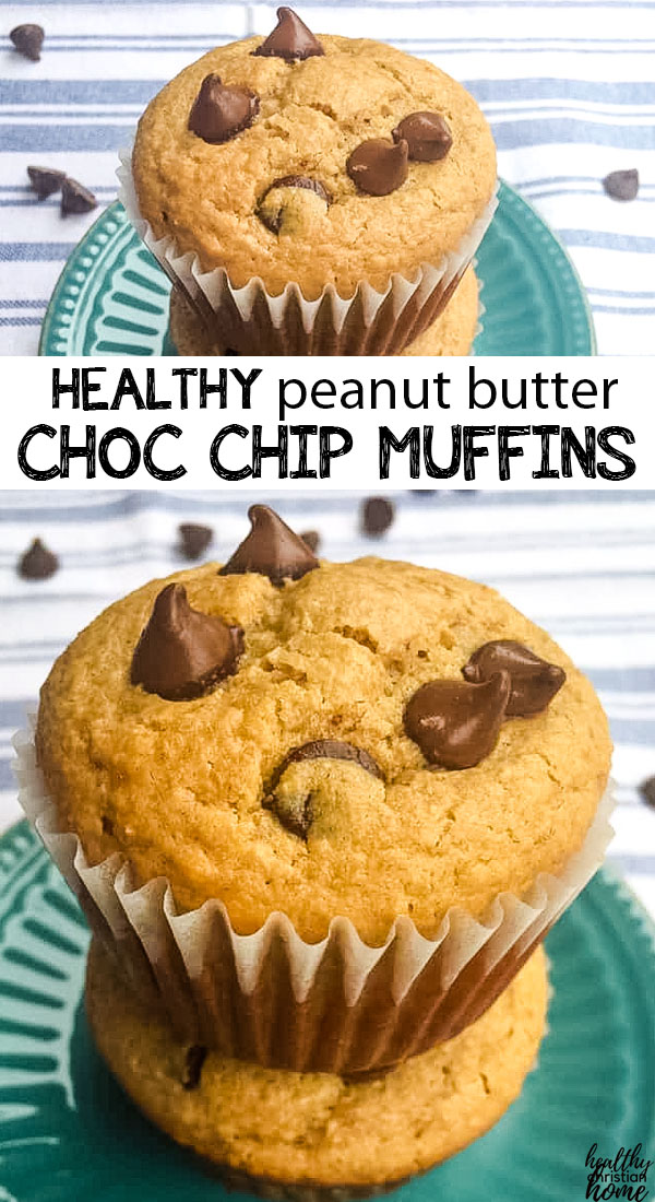 Healthy Peanut Butter Chocolate Chip Breakfast Muffins