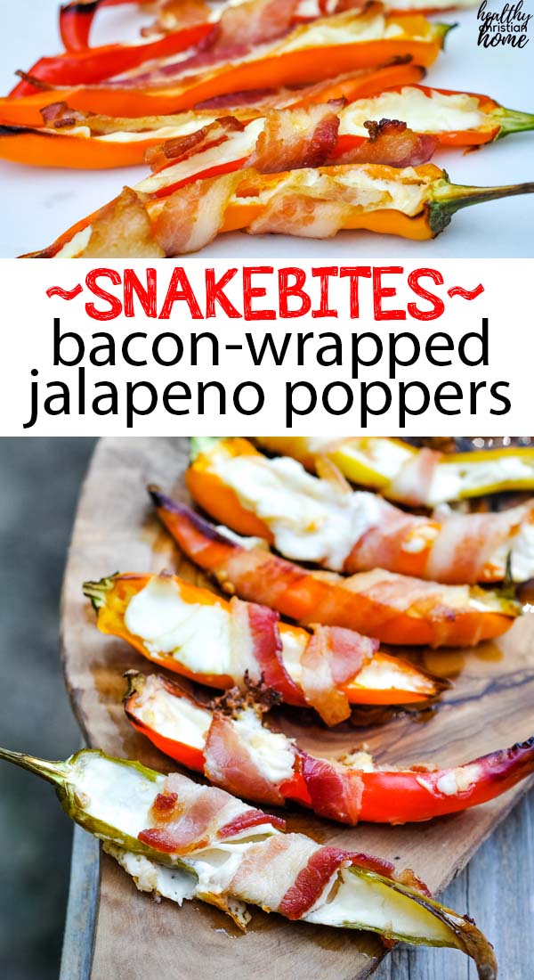 Bacon wrapped jalapeno poppers pinterest image.