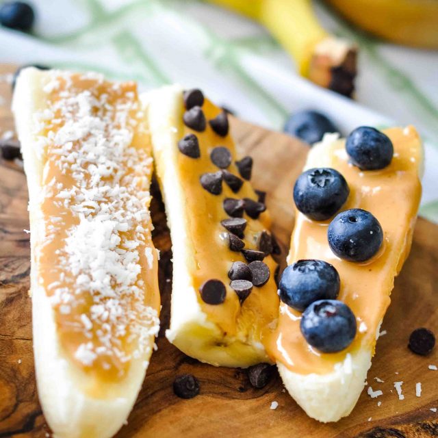 EASY Banana Peanut Butter Snack (w/ Yummy Toppings)