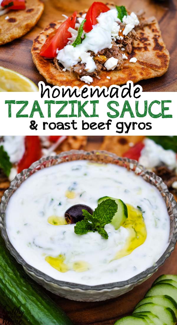 Easy Ground Beef Gyros with Tzatziki Sauce - Modern Farmhouse Eats