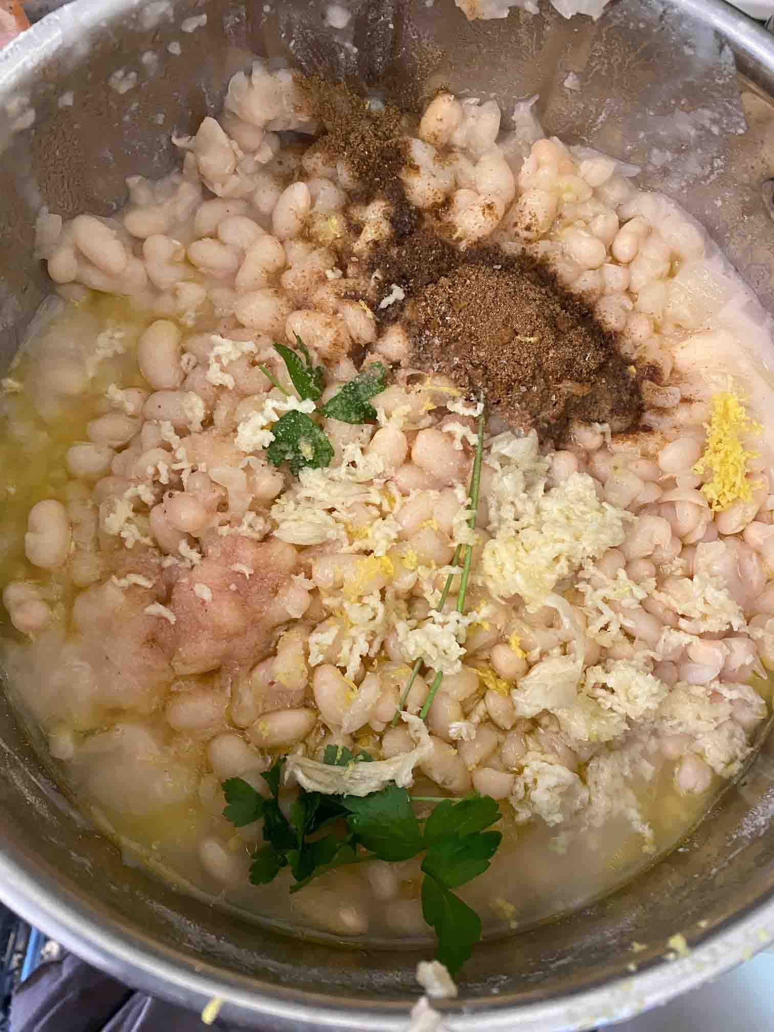 Mediterranean White Bean Hummus with Beef & Feta (no tahini necessary)