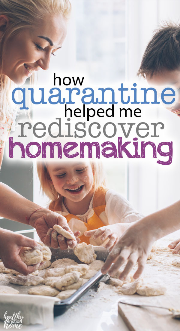 Homemaker baking cookies with her children.