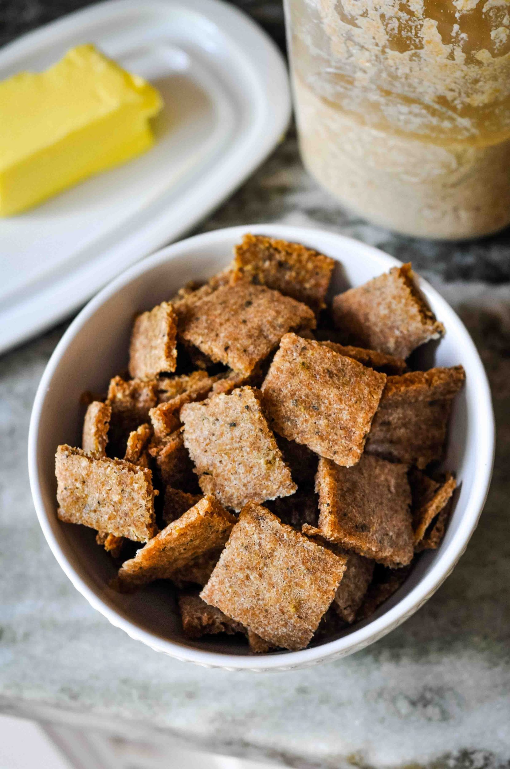 Sourdough Discard Parmesan Herb Crackers (using leftover starter)