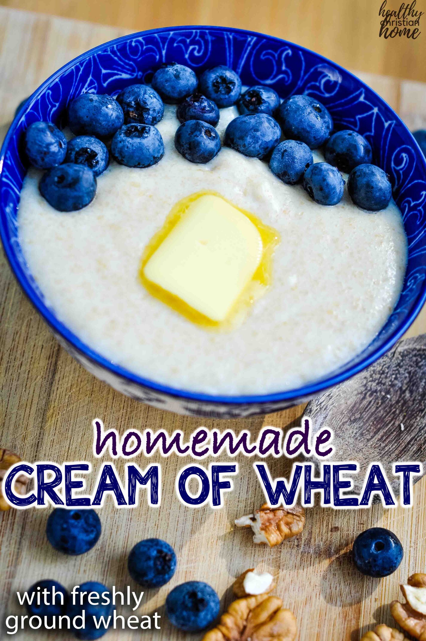 Homemade Cream of Wheat Porridge {with freshly ground wheat}