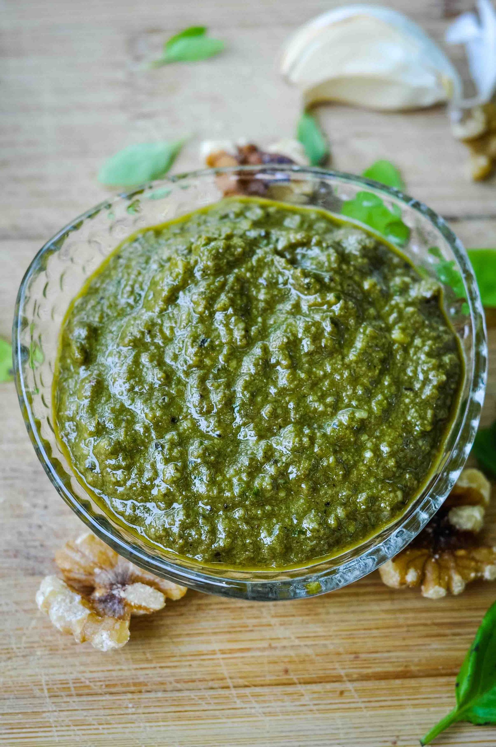 Walnut & Goat Cheese Basil Pesto (EASY & economical recipe)