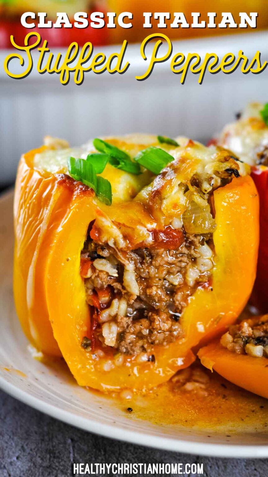 Classic Italian Stuffed Peppers - Healthy Christian Home