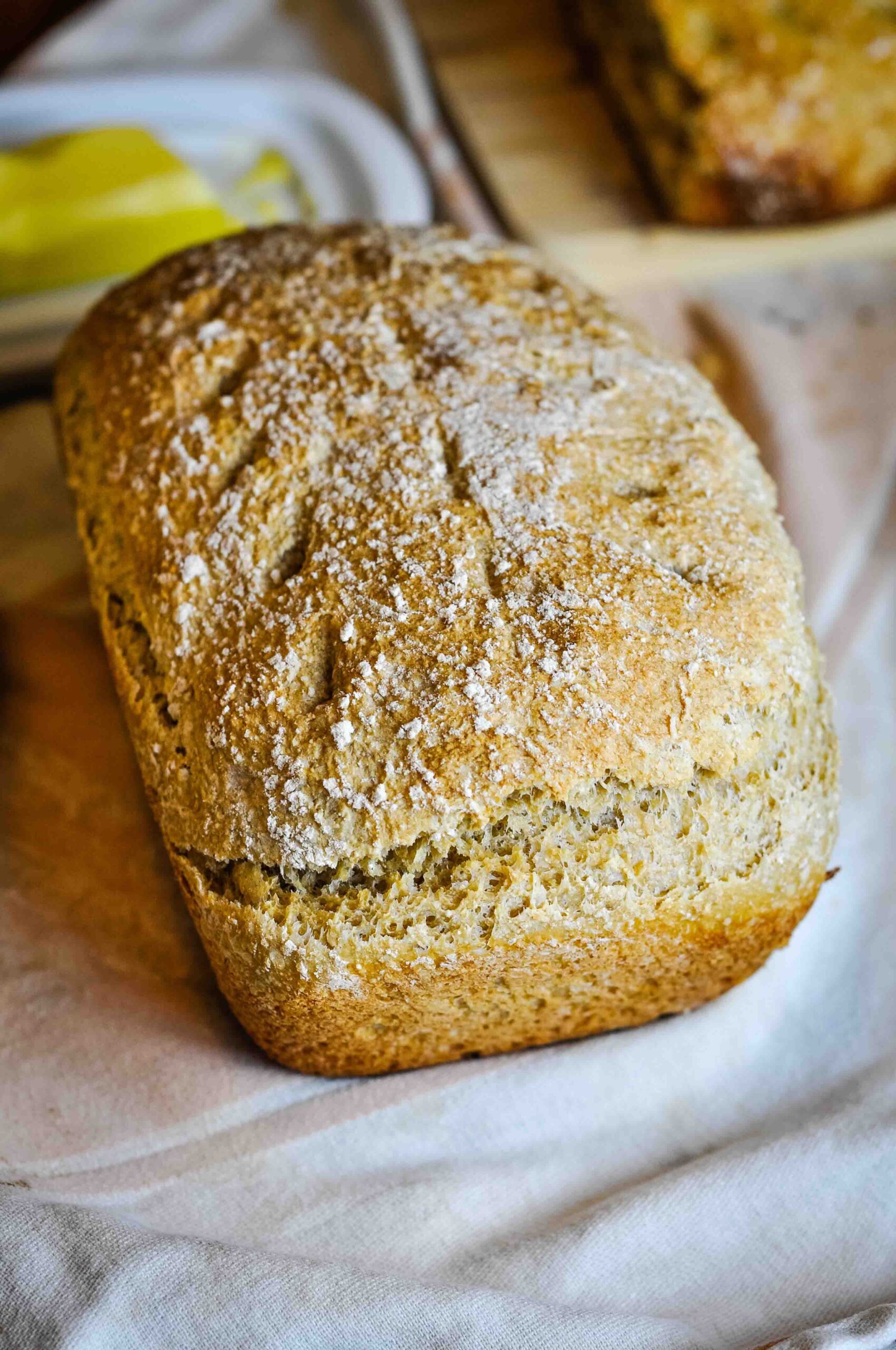 No Fail Whole Grain Sourdough Bread with Freshly Milled Wheat 