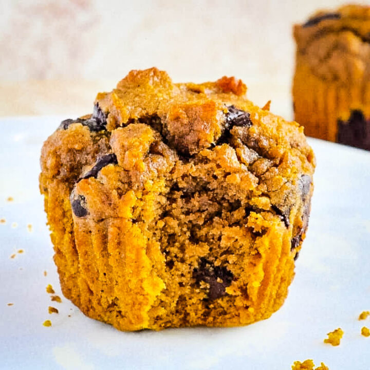 Healthy Pumpkin Chocolate Chip Muffins