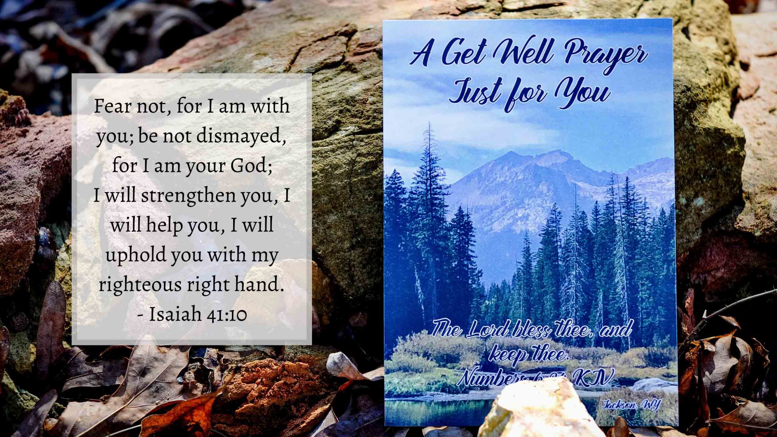 A greeting card with verses for healing.
