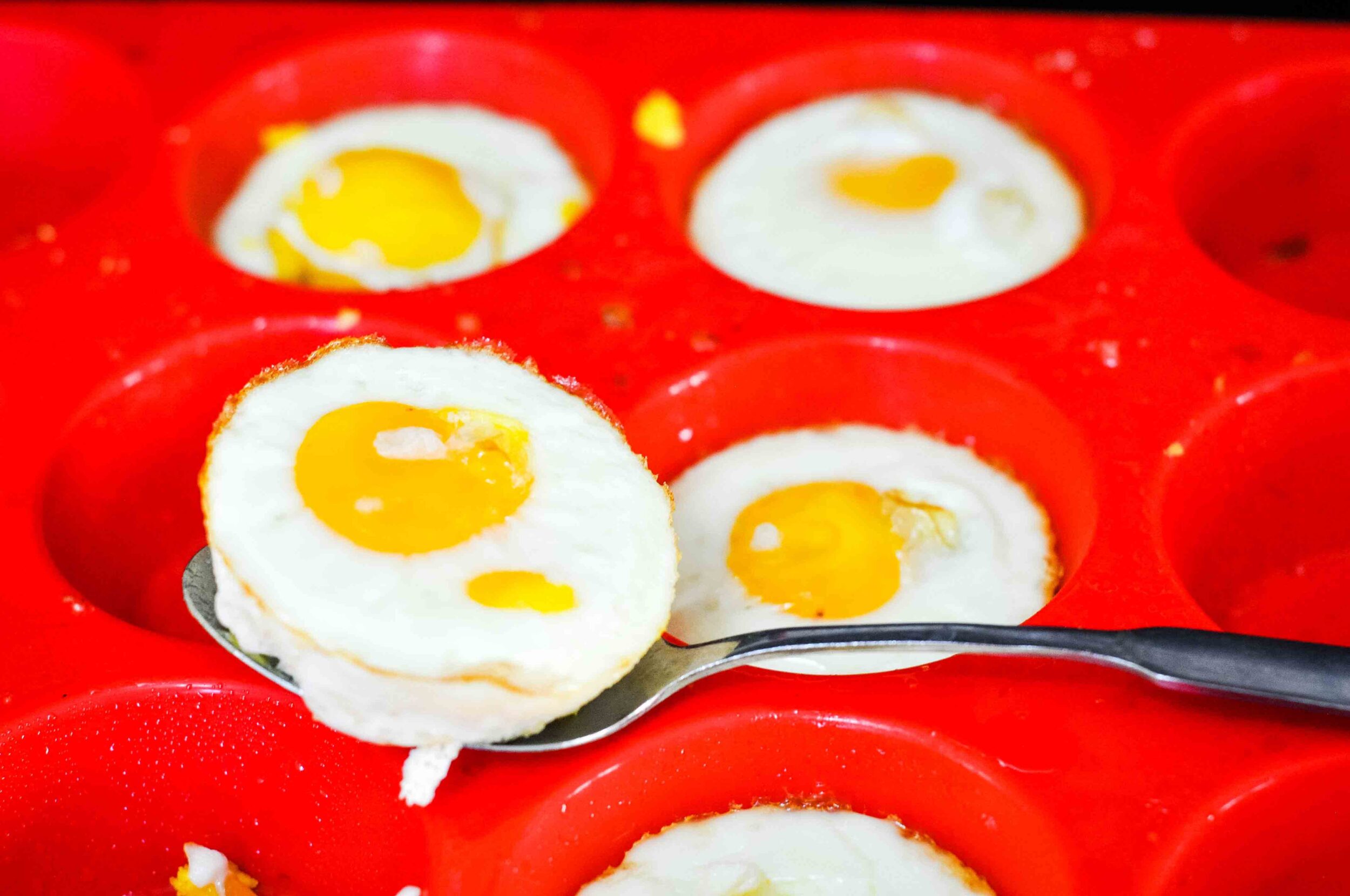 Baked eggs in a muffin tin