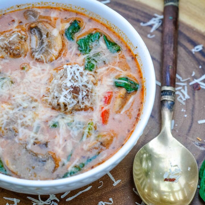 Italian Meatball Soup (Pizza Soup)