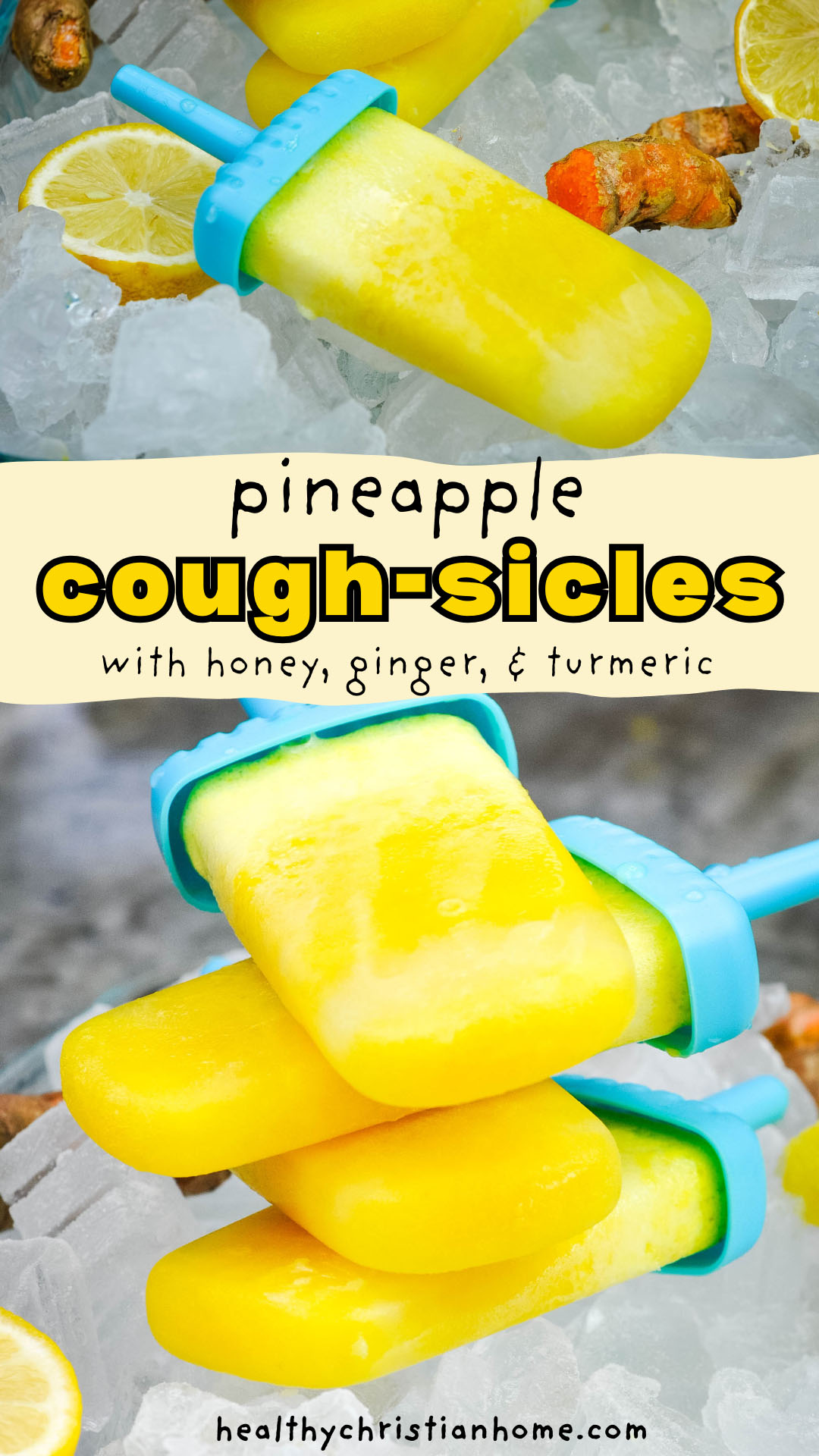Pineapple cough-sicles are great for kids' immune systems and so yummy.
