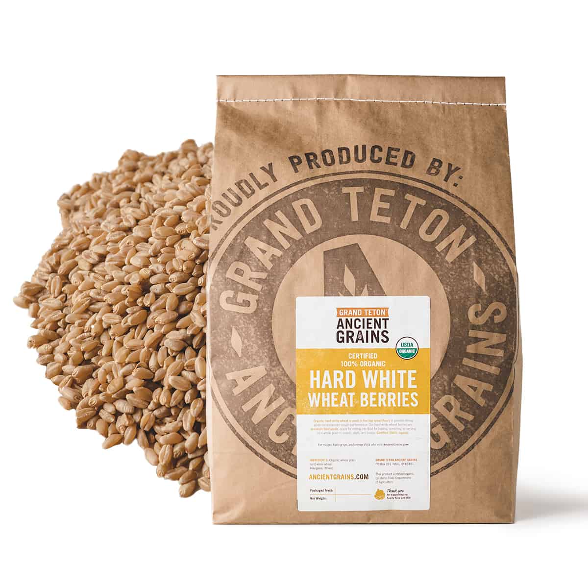 Organic Hard White Wheat Berries